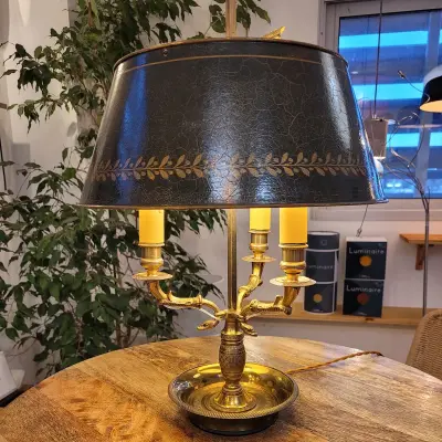 Lampe à poser Bouillotte 3 feux après restauration — XIX ème siècle