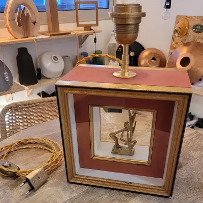 Lampe à poser - Création africaine après restauration — 1970 environ