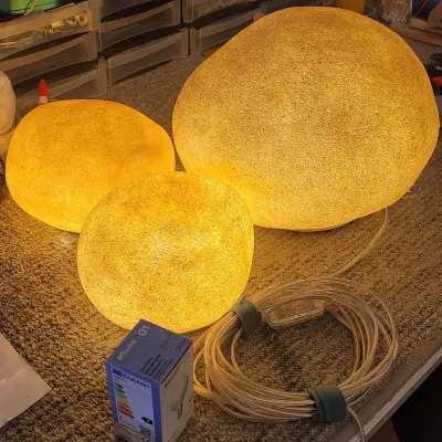 Lampes cailloux - Cazenave après restauration — 1970/80